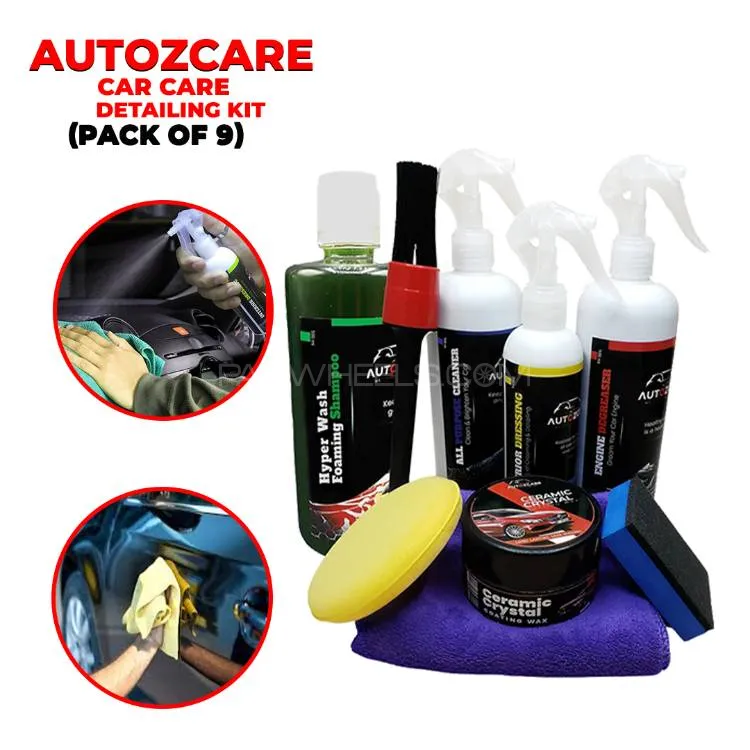 AutozCare Complete Detailing Kit (Interior Dressing, All Purpose Cleaner And Engine Degreaser etc  ) Image-1