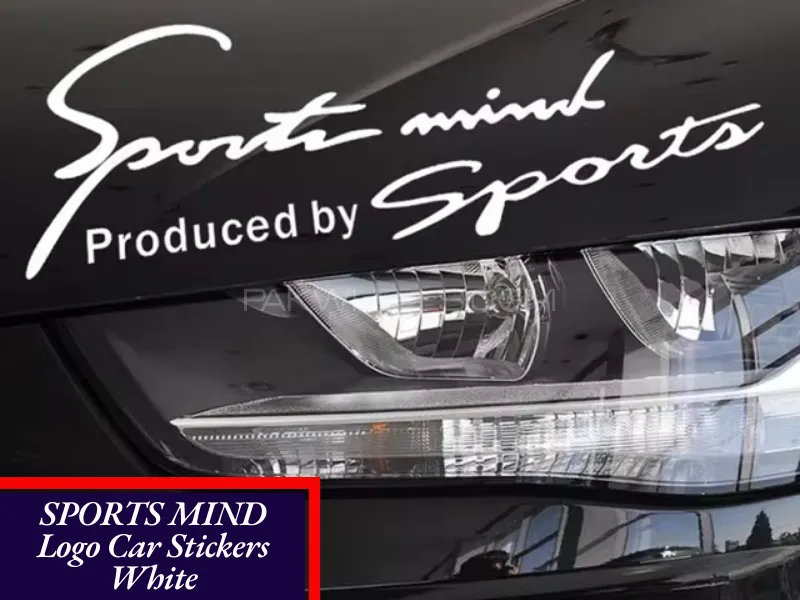 SPORTS MIND Logo Car Stickers White |Reflective Sports Mind Letter Logo Decal Vinyl Car Stickers Image-1