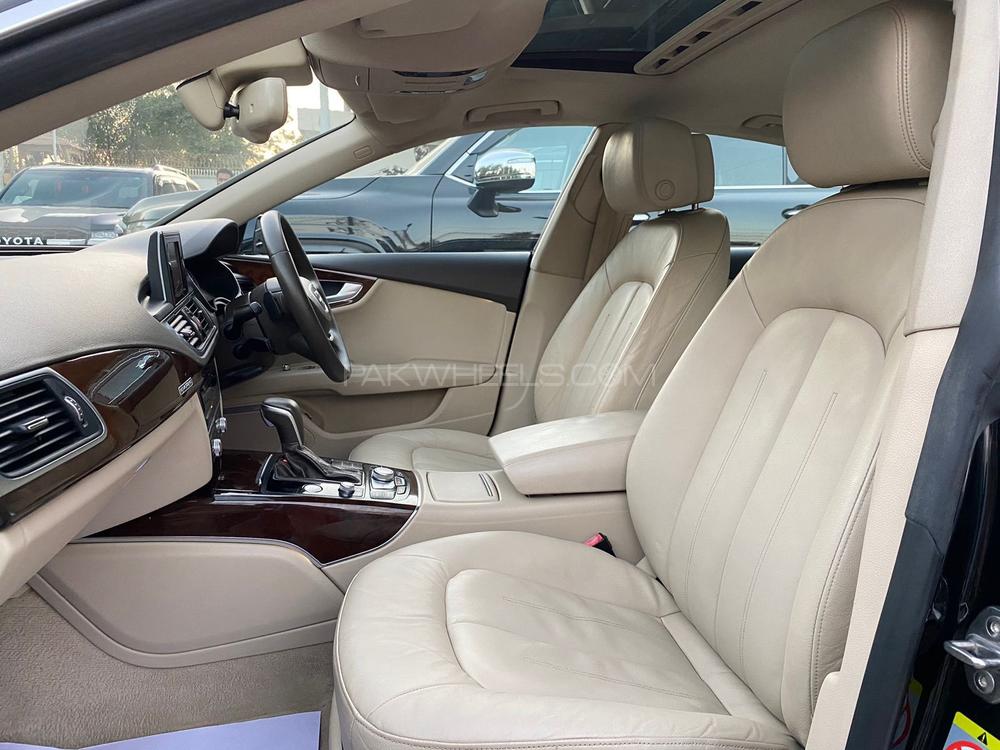 Audi A7 Sportback 50 Quattro
Executive Edition
Model 2015
Registered 2015
Black
Beige Interior
35,000 KM
Power Spoiler
Sunroof
Bose Sound System
Leather/Electric/Memory Seats 
Power Boot
Matrix LED Lights 

calling and visiting hours

Monday to Saturday

11:00 AM to 7:00 PM