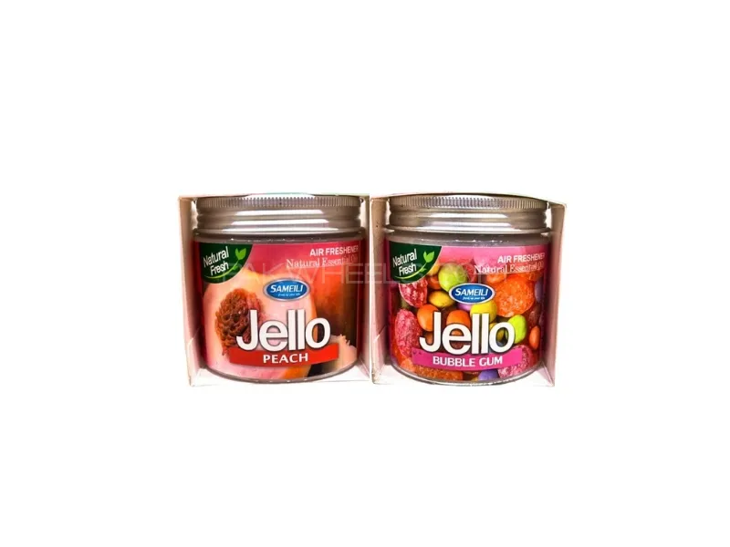 Jello Air Freshener Gel Pack Of 2 Peach & Bubble Gum | Perfume Gel Image-1