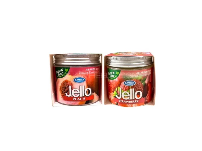 Jello Air Freshener Gel Pack Of 2 Peach & Strawberry | Perfume Gel Image-1