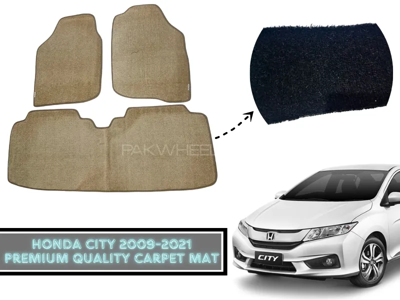 Premium Quality Honda City 2009-2021 Carpet Floor Mats Jet Black Color | Perfect Fit Mat Honda City Image-1