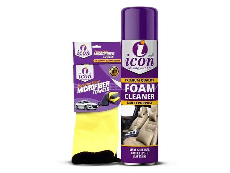Icon Plus Foam Cleaner With Microfiber Cloth  - Super Bundle Offer Image-1