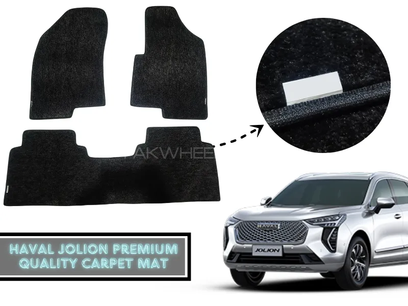 Premium Quality Haval Jolion Carpet Floor Mats Jet Black Color | Perfect Fit Mat Image-1
