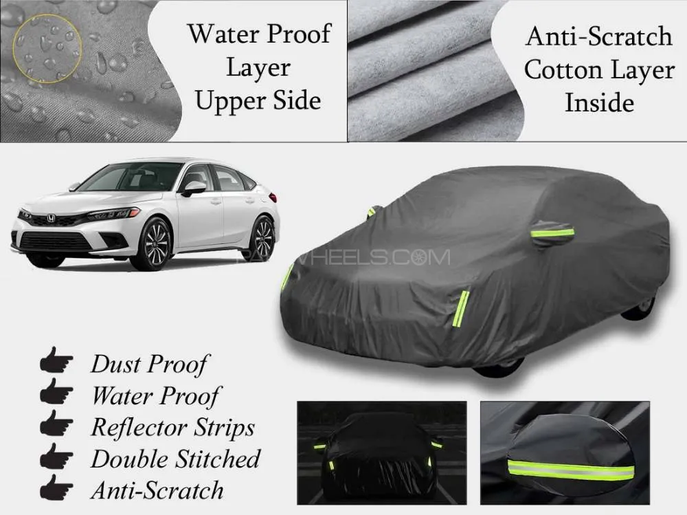 Honda Civic 2022 - 2025 Top Cover | Grey | Anti-Scratch | Double Layer | Heat Proof | Water Proof Image-1