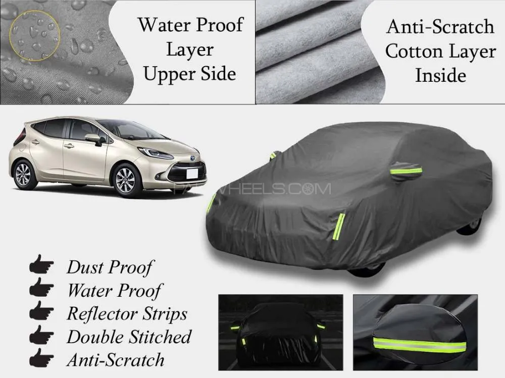 Toyota Aqua 2021 - 2023 Top Cover | Grey | Anti-Scratch | Double Layer | Heat Proof | Water Proof Image-1
