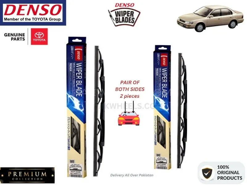 Toyota Indus Corolla 1994-2002 Denso Wiper Blade - 2 Pcs Set - Denso Premium Image-1