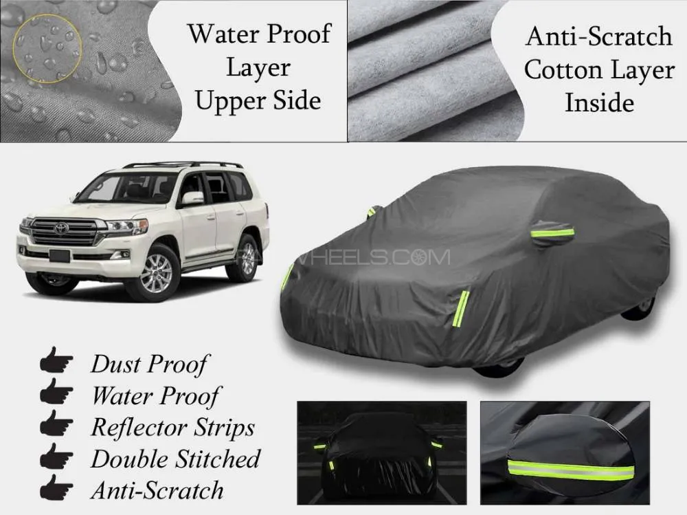 Toyota Landcruiser V8 Top Cover | Grey | Anti-Scratch | Double Layer | Heat Proof | Water Proof Image-1