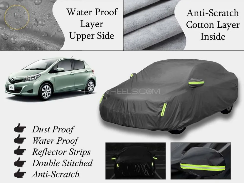 Toyota Vitz 2011 - 2018 Top Cover | Grey | Anti-Scratch | Double Layer | Heat Proof | Water Proof Image-1
