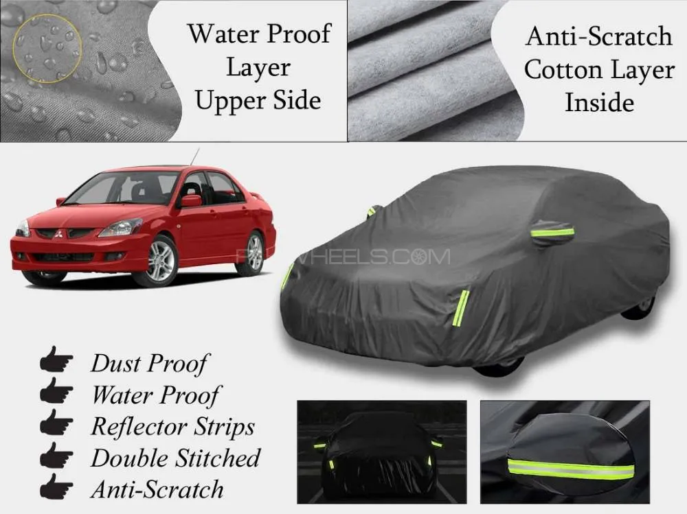 Mitsubishi Lancer 2004-08 Top Cover | Grey | Anti-Scratch | Double Layer | Heat Proof | Water Proof Image-1