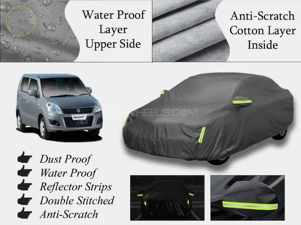 Suzuki Wagon R 2014-2024 Top Cover | Grey | Anti-Scratch | Double Layer | Heat Proof | Water Proof Image-1