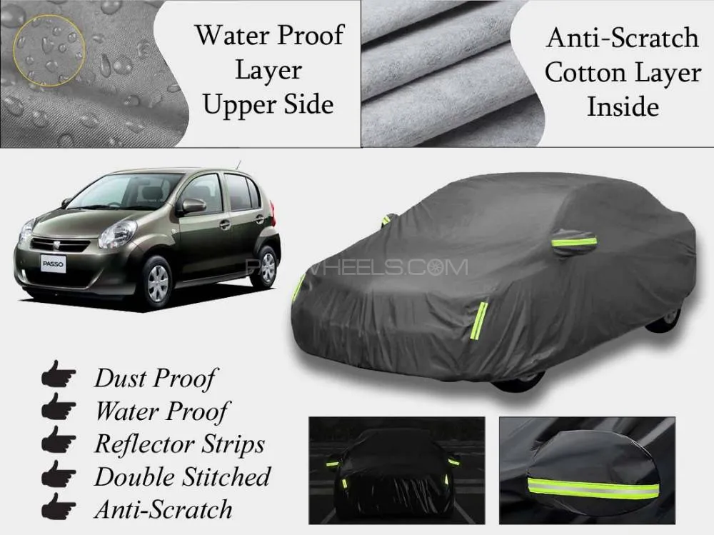Toyota Passo 2011 - 2016 Top Cover | Grey | Anti-Scratch | Double Layer | Heat Proof | Water Proof Image-1