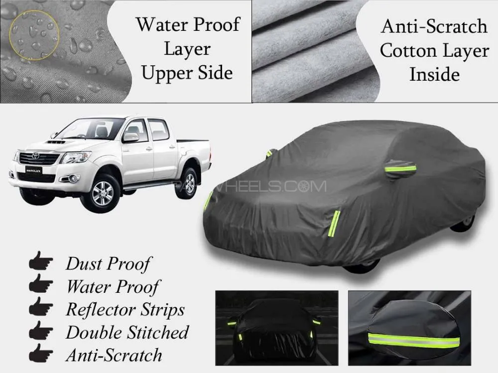 Toyota Vigo 2005-2016 Top Cover | Grey | Anti-Scratch | Double Layer | Heat Proof | Water Proof Image-1
