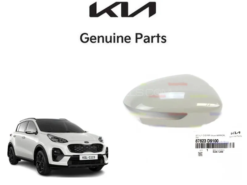 Genuine Scalp Outside Rear View Mirror Right Side for KIA Sportage 2019 to 2024 Image-1