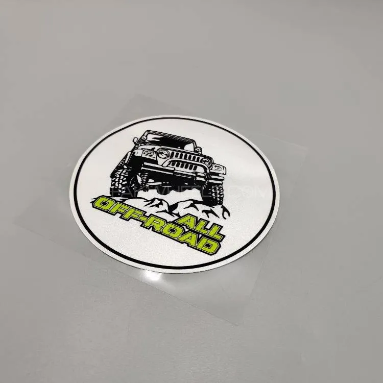 Premium Quality Custom Sticker Sheet For Car & Bike Embossed Style 4x4 All of Road Image-1