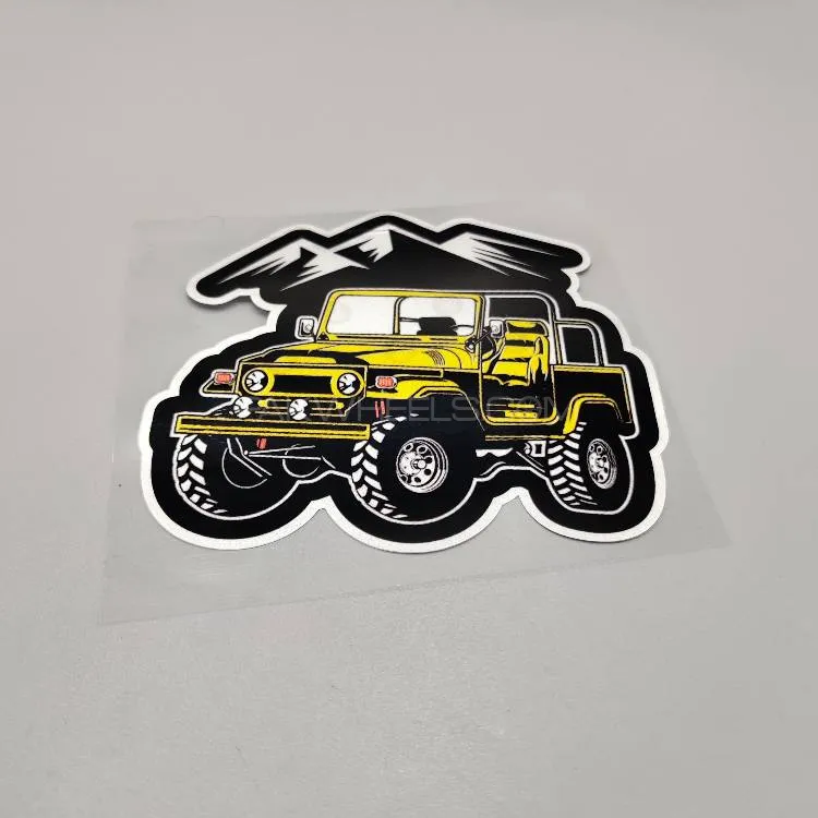 Premium Quality Custom Sticker Sheet For Car & Bike Embossed Style 4x4 JEEP Image-1
