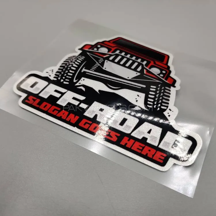 Premium Quality Custom Sticker Sheet For Car & Bike Embossed Style 4x4 JEEP Image-1