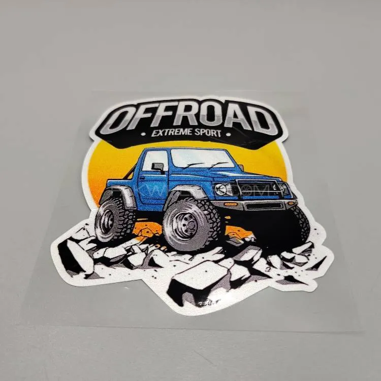 Premium Quality Custom Sticker Sheet For Car & Bike Embossed Style 4x4 OFF ROAD EXTREME SPORT Image-1