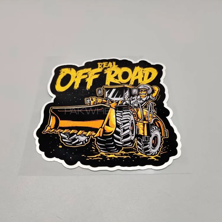 Premium Quality Custom Sticker Sheet For Car & Bike Embossed Style 4x4 REAL OFF ROAD Image-1