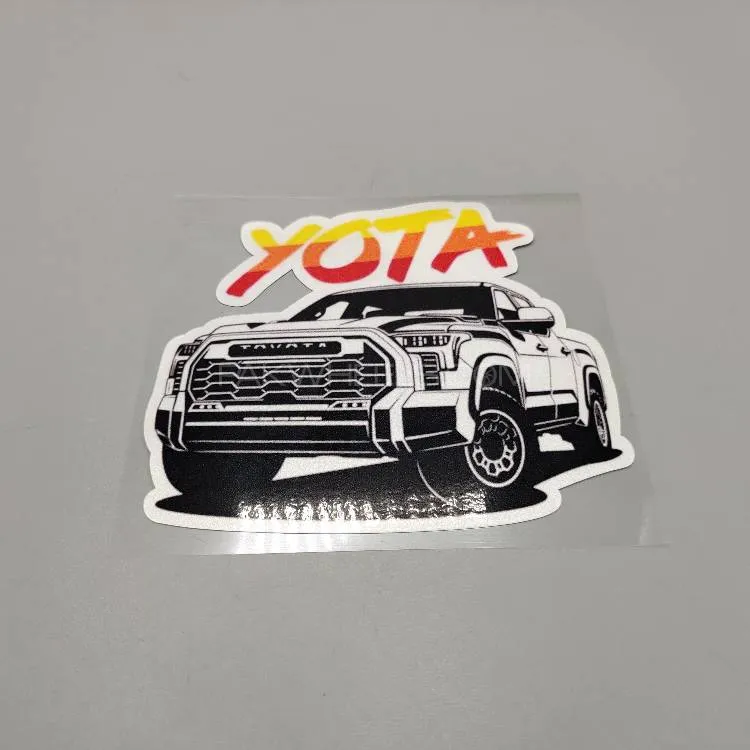 Premium Quality Custom Sticker Sheet For Car & Bike Embossed Style 4x4 Yota Image-1