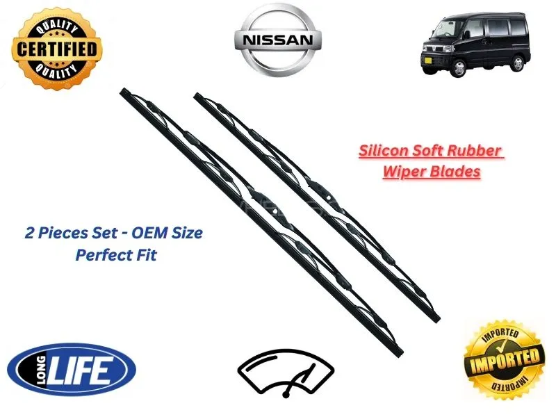 Nissan Clipper 2007-2024 Silicone Soft Rubber Wiper Blades - 2 Pieces Set Image-1