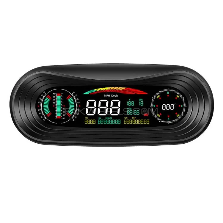 Universal P18 GPS HUD Gauge Car Digital Head Up Display Speedometer Alarm 1 Pc Image-1