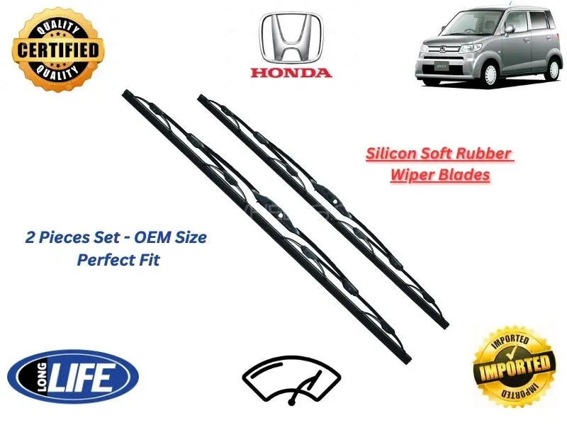 Honda Zest 2006-2012 Silicone Soft Rubber Wiper Blades - 2 Pieces Set