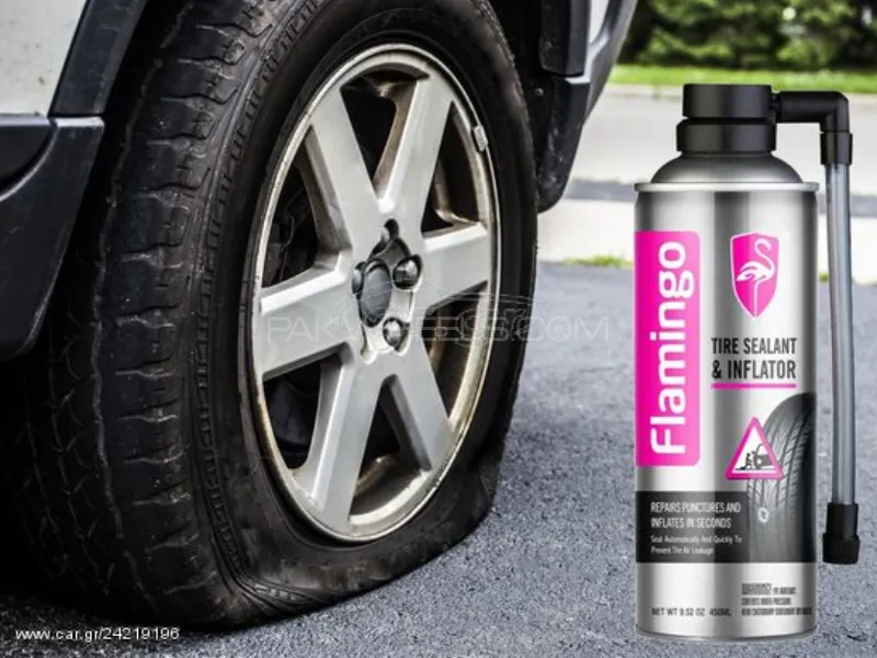 Flamingo Tire Sealant & Inflator-450ML | For Quickly Seek-Out and Effectively Seal Normal Punctures Image-1