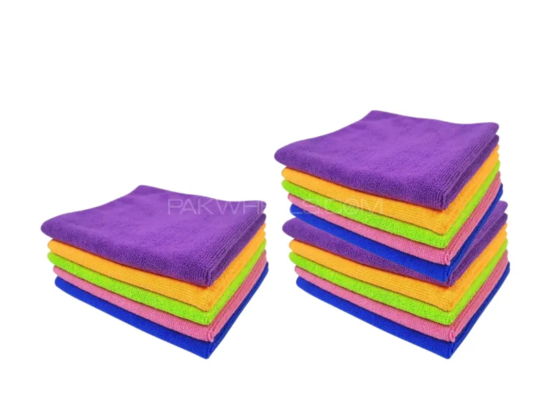 Zingfix Plush Microfiber Towels Pack of 15 Image-1