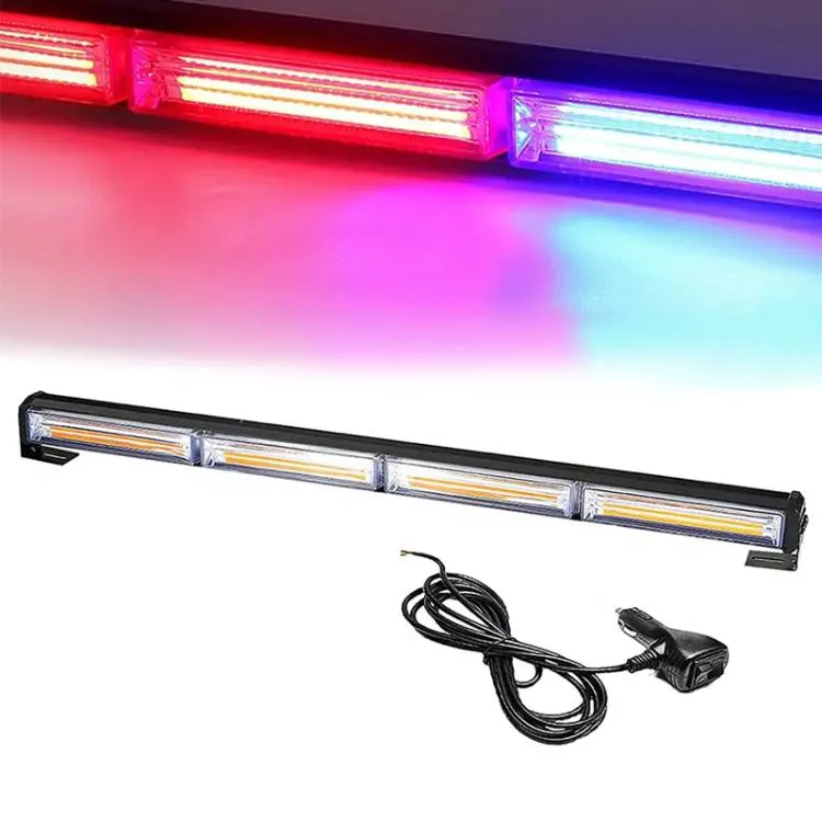 Police Style Flashing Light - 45cm(Red+Blue+White) - Super Bright with Multi Function Image-1