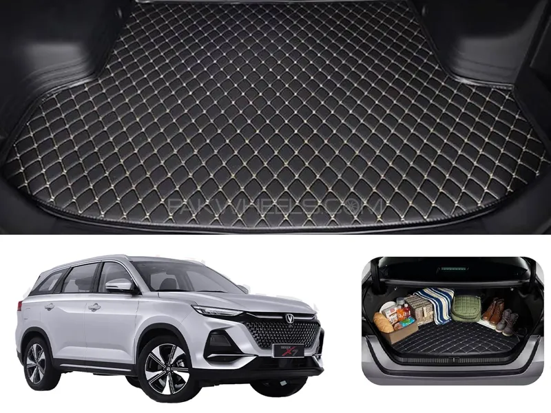 Changan Oshan X7 ( 5 Seater ) 7D Custom Car Trunk Mat - Model 2022-2023 Image-1