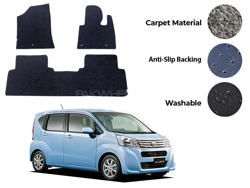 Daihatsu Move Subaru Fitting Carpet Floor Mat 3PCS - Model Image-1
