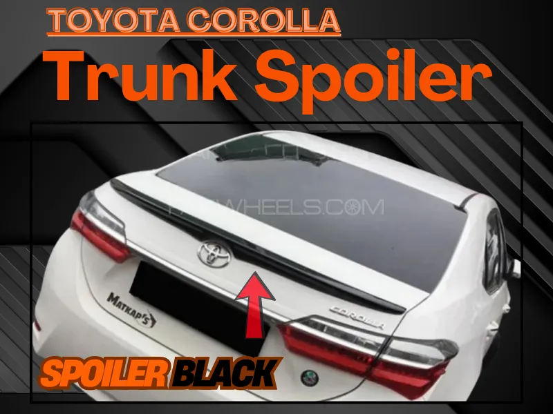 Premium Quality Fiber Toyota Corolla 2016-2025 Back Spoiler in [Black Color] Image-1