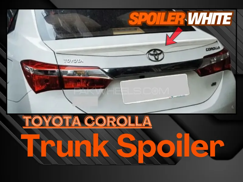 Premium Quality Fiber Toyota Corolla Painted Trunk Spoiler | Premium Fiber Quality Toyota Corolla Image-1