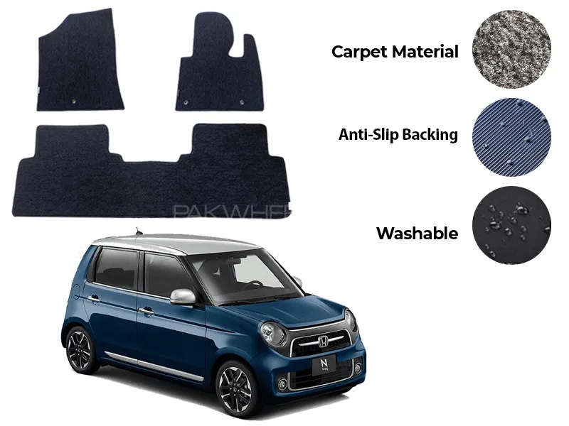 Honda N One Genuine Fitting Carpet Floor Mat 3PCS - Model 2012-2019 Image-1