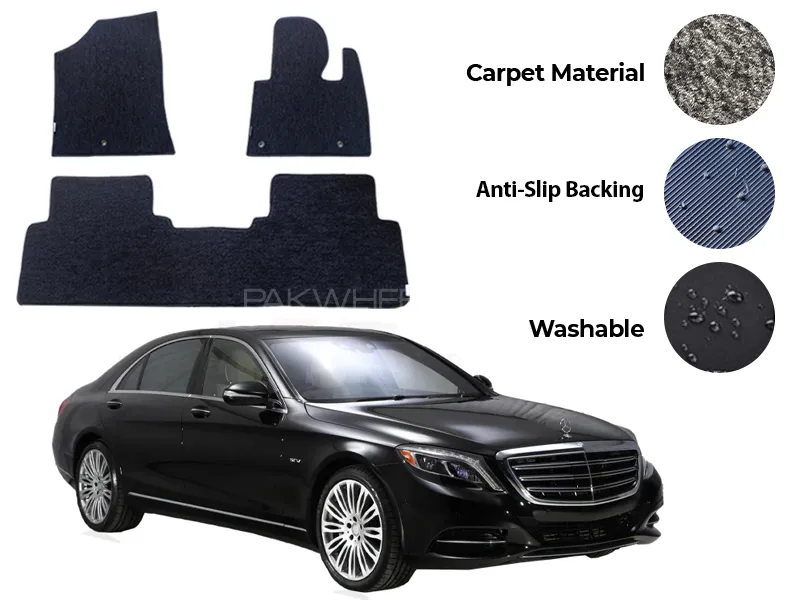 Mercedes S600 Genuine Fitting Carpet Floor Mat 3PCS - Model 2005-2013 Image-1