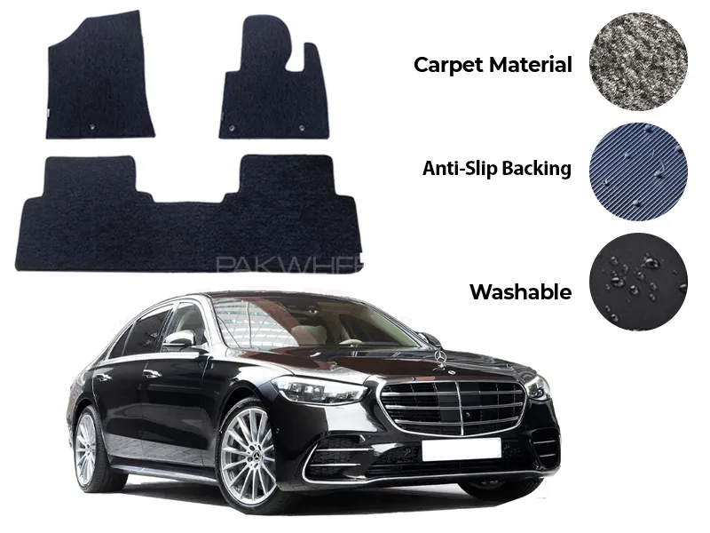 Mercedes S580e Genuine Fitting Carpet Floor Mat 3PCS - Model 2022-2025 Image-1