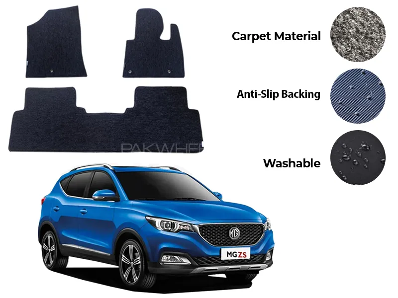 MG ZS Genuine Fitting Carpet Floor Mat 3PCS - Model 2020-2022 Image-1