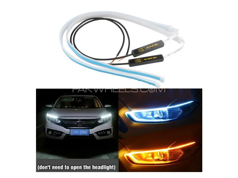 Car Headlight DRL With Indicator Light 60cm Image-1