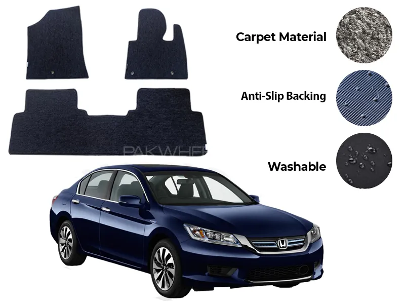 Honda Accord Fitting Carpet Floor Mat 3PCS - Model 2013-2018 Image-1
