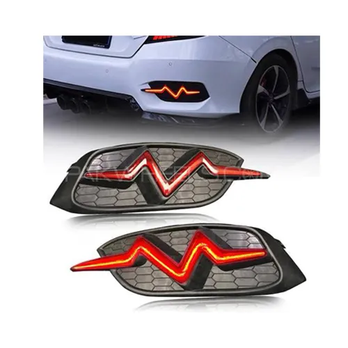 Rear DRL Brake Light Heart Beat Style For Honda Civic 2016-2018 Image-1