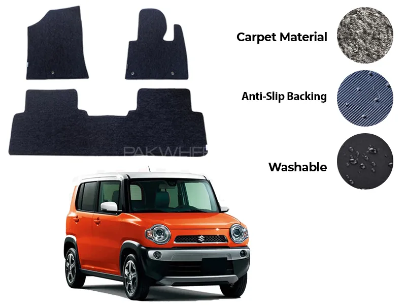 Suzuki Hustler Genuine Fitting Carpet Floor Mat 3PCS - Model 2014-2020 Image-1