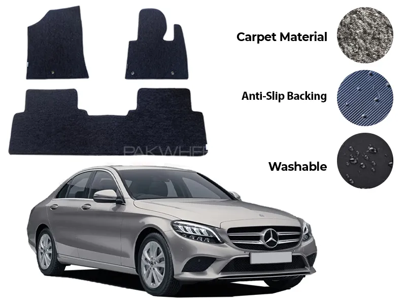 Mercedes C200 Genuine Fitting Carpet Floor Mat 5PCS - Model 2015-2021 Image-1