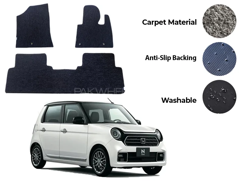 Honda N One Genuine Fitting Carpet Floor Mat 3PCS - Model 2020-2024 Image-1