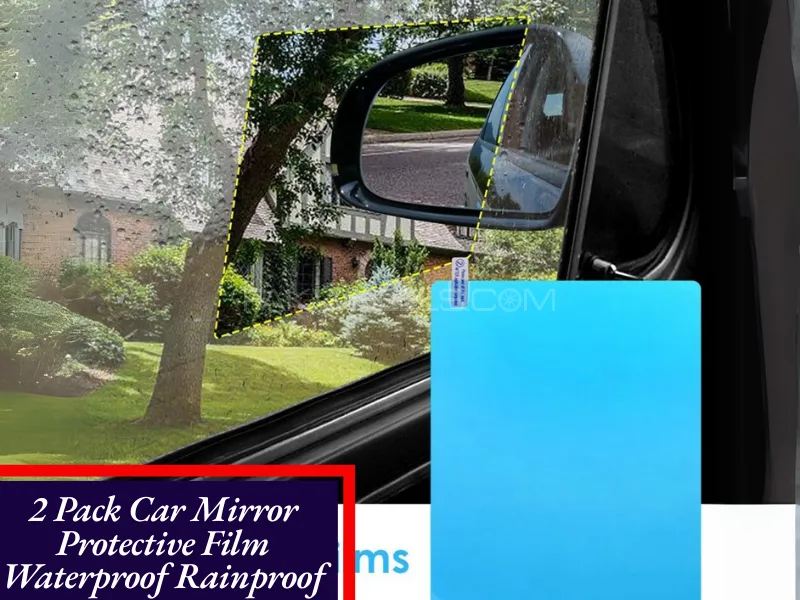 2Pcs Car Mirror Protective Film Waterproof Rainproof Clear Protective Film Image-1