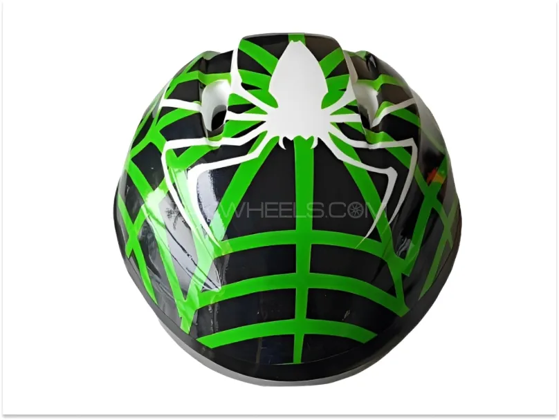 Kids Spiderman Helmet – Red Protective Gear for Young Riders Image-1