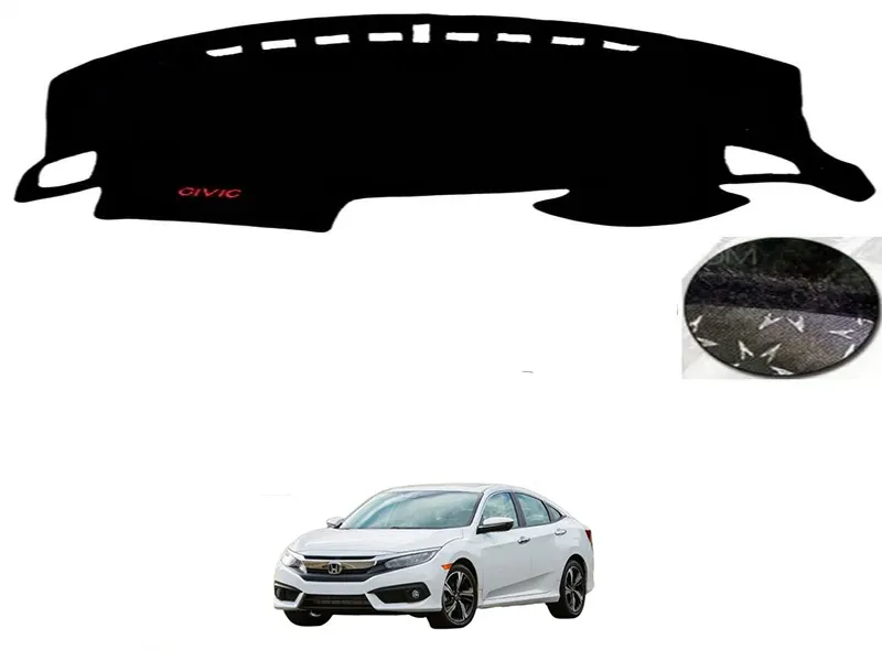 Honda Civic 2016-2021 Dashboard Mat - Velvet Dashboard Mat Image-1
