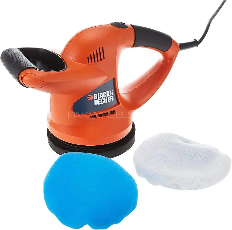 Black & Decker 60W 4400RPM 152mm Electric Car Polisher/Waxer , Orange/Black - KP600 Image-1