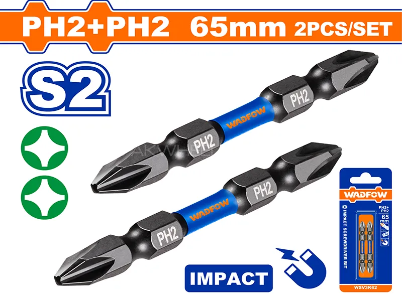 WADFOW Impact Screwdriver Bits WSV3K62 Image-1