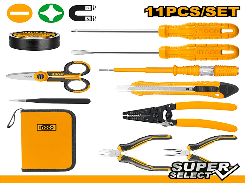 INGCO 11Pcs  Electricians Tools Set Model HKETS0111 Image-1